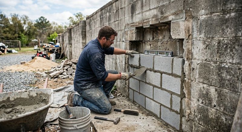 Block Wall Repair in Wright City, MO