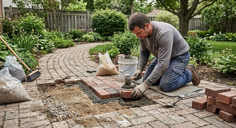 Brick Pathway Repair in O Fallon, MO