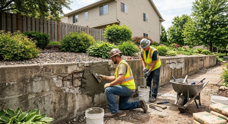 Brick Retaining Wall Repair in O Fallon, MO