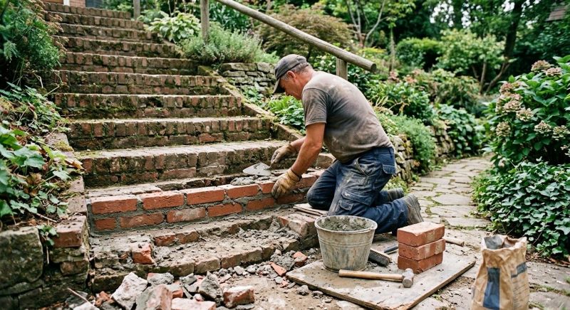 Brick Stairs Repair in Ballwin, MO