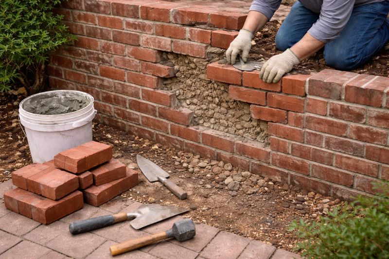 Brick Wall Repair in Maryland Heights, MO