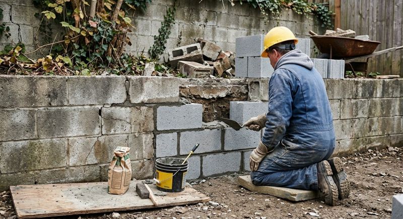 Cinder Block Wall Repair in Eureka, MO