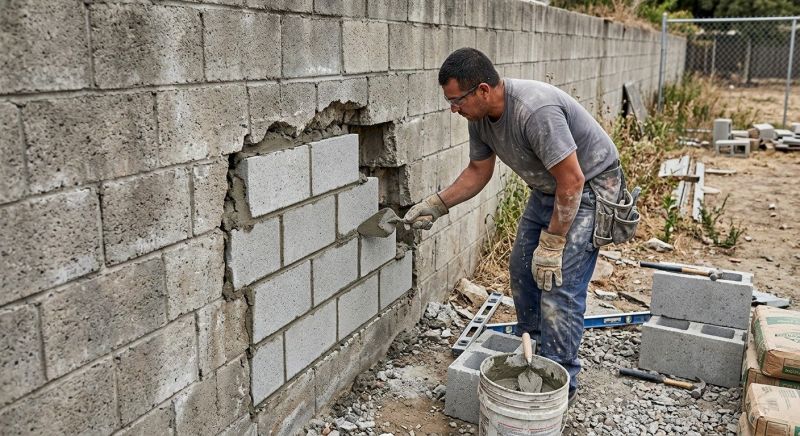 Concrete Block Repair in Ballwin, MO