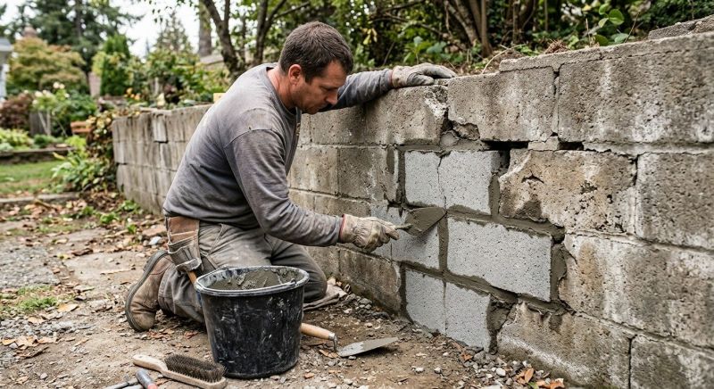 Stone Wall Repair in Augusta, MO